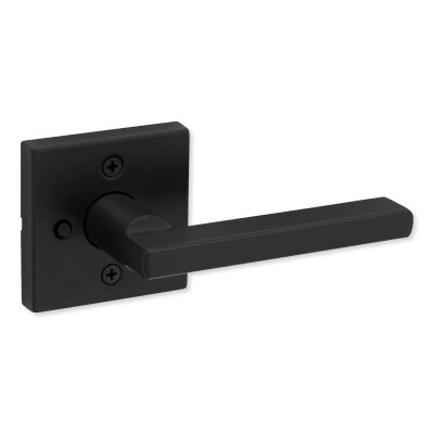 Kwikset Halifax LED Motion Activated Privacy Lever, Black Matte